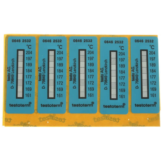Testoterm Temperature Strips (+161 To +204°C) - Anaum Corporation