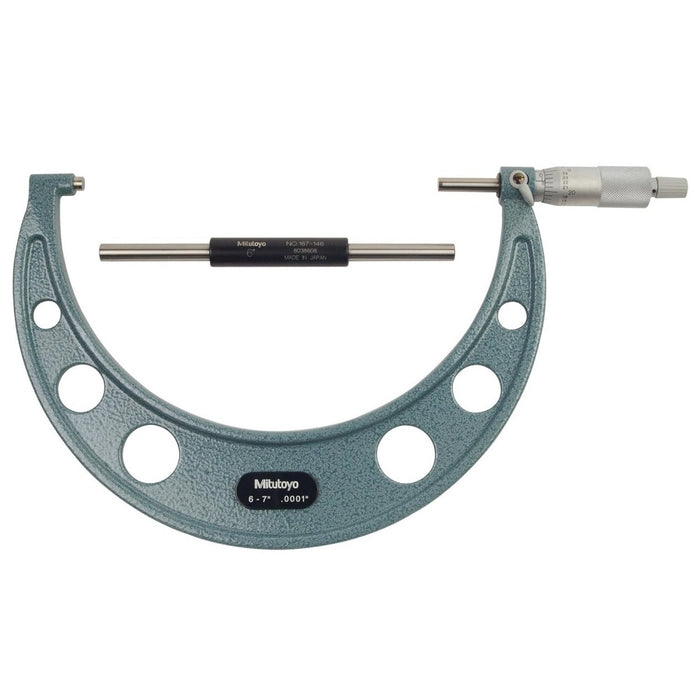 Mitutoyo 103-221 Outside Micrometer, Range 6 To 7" - Anaum Corporation