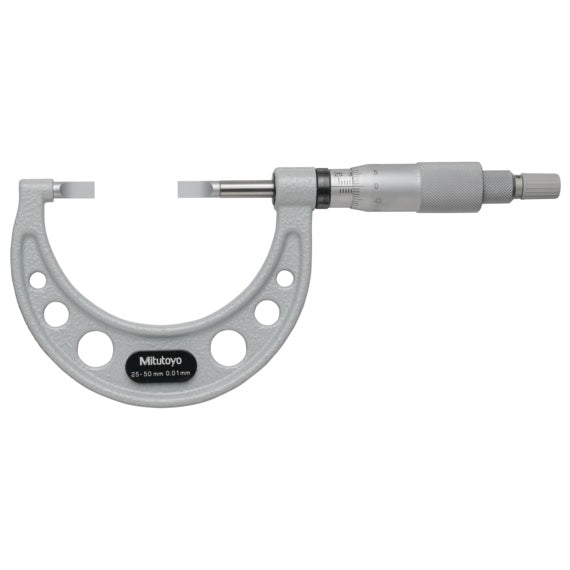 Mitutoyo 122-102-10 Blade Micrometer, Range 25-50mm - Anaum Corporation