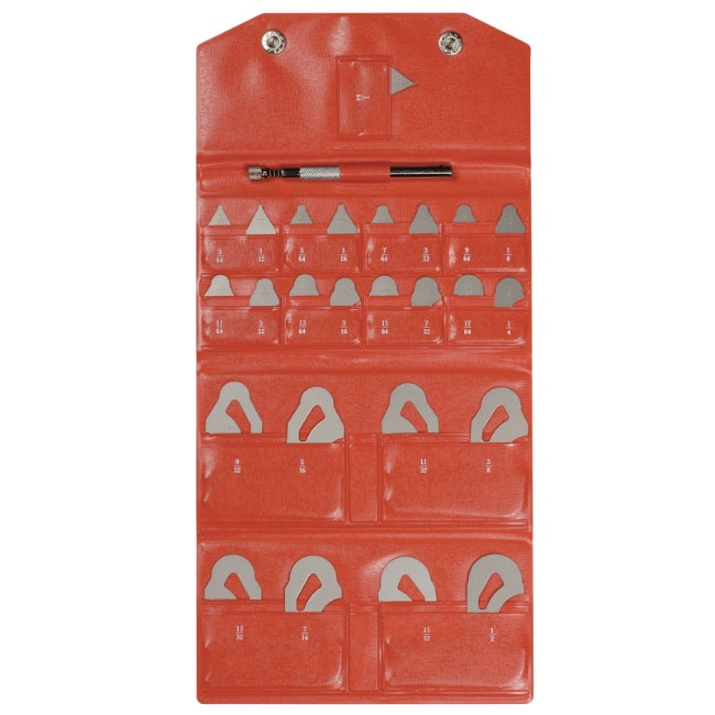 Mitutoyo 186-901 Radius Gage Set, Range 1/64"-1/2" - Anaum Corporation