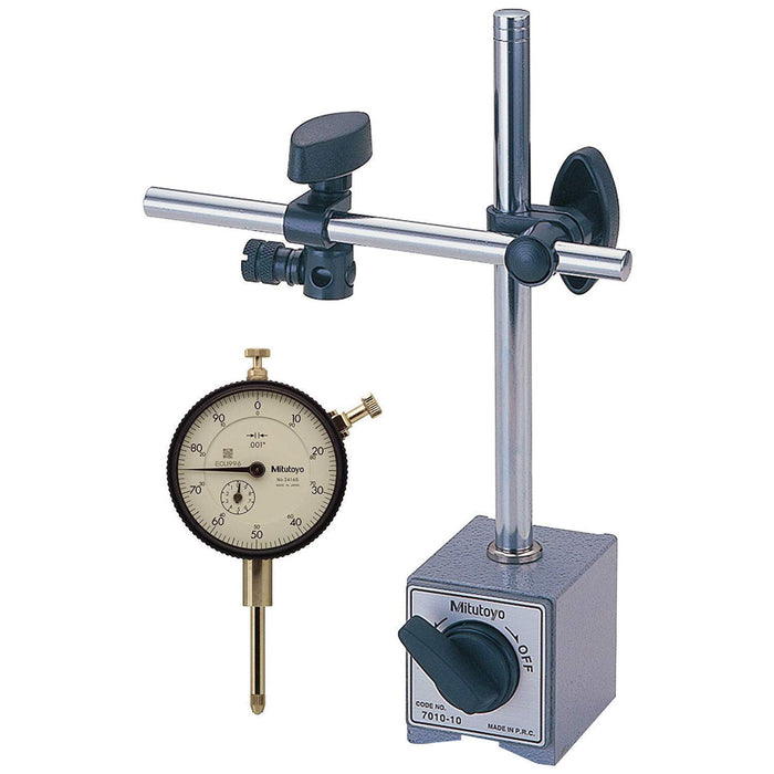 Mitutoyo 64PKA079B Dial Indicator and Magnetic Stand Set, 0 to 1", imperial - Anaum Corporation