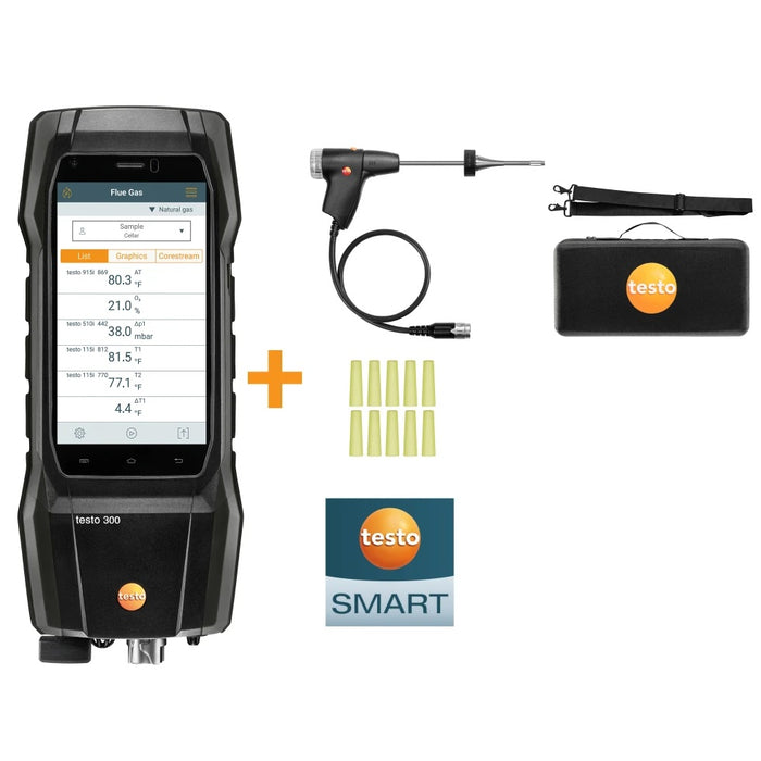 Testo 300 Next Gen - Smoke Edition Combustion Analyzer Kit - Anaum Corporation