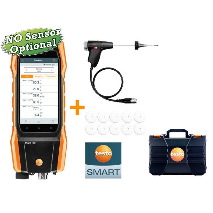 Testo 300 Pro Next Gen - Commercial Combustion Analyzer Kit - Anaum Corporation