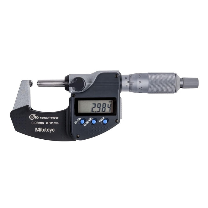 Mitutoyo 395-271-30 Spherical Face Digital Micrometer, Range 0-25mm - Anaum Corporation