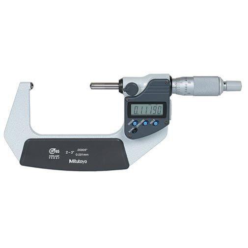 Mitutoyo 395-373-30 Spherical Face Digital Micrometer, Range 2-3"/50.8-76.2mm - Anaum Corporation