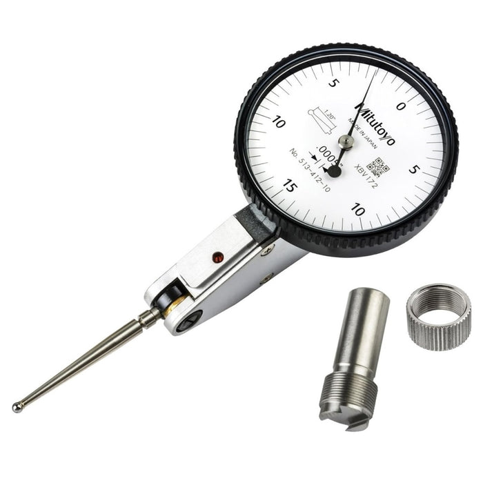 Mitutoyo 513-412-10E Horizontal Basic Set Dial Test Indicator, Range 0-0.03" - Anaum Corporation