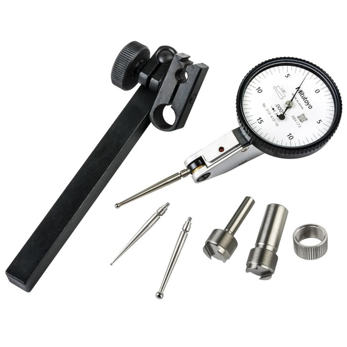 Mitutoyo 513-412-10T Horizontal Full Set Dial Test Indicator, Range 0-0.03" - Anaum Corporation