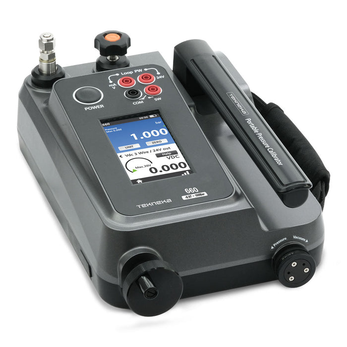 Tekneka 660 Portable Pneumatic Pressure Calibrator, Range -0.97bar ~ 20bar - Anaum Corporation