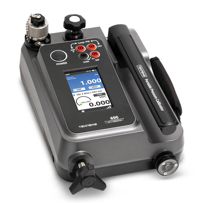 Tekneka 690 Portable Hydraulic Pressure Calibrator, Range 0 ~ 200bar - Anaum Corporation