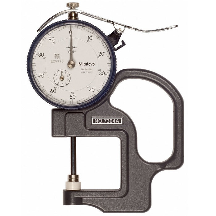 Mitutoyo 7304A Flat Standard Dial Thickness Gage, Range 0-1" - Anaum Corporation