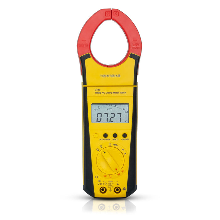 Tekneka C326 TRMS AC Clamp Meter 1000A - Anaum Corporation