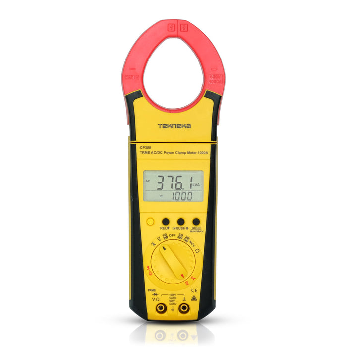 Tekneka CP355 TRMS AC/DC Power Clamp Meter - Anaum Corporation
