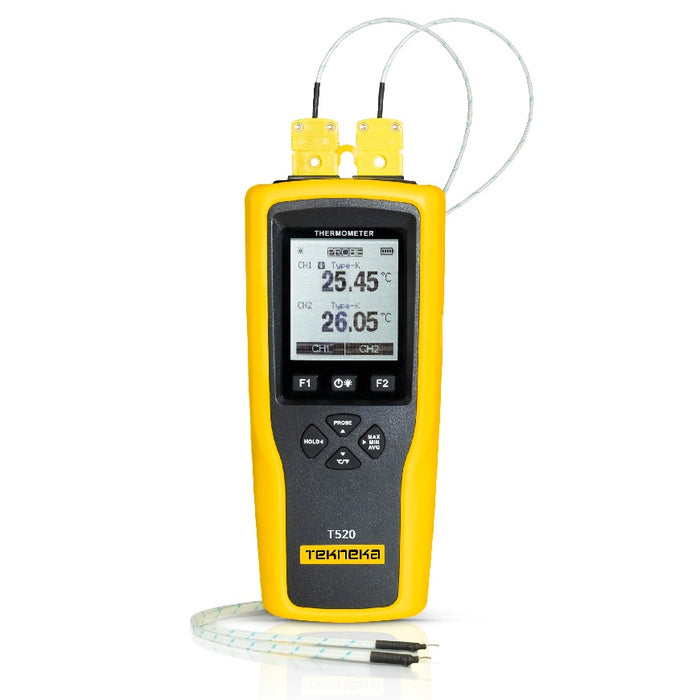 Tekneka T520 Dual Channel Thermometer Data Logger - Anaum Corporation
