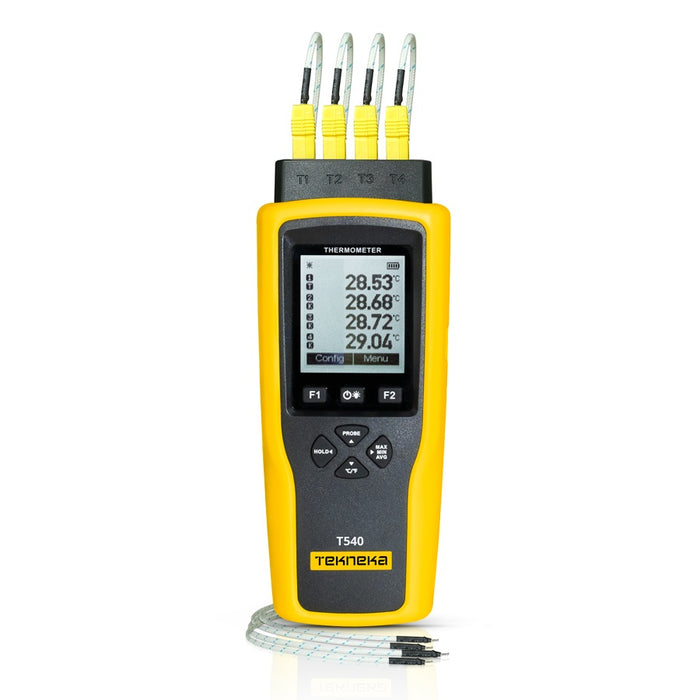 Tekneka T540 Four Channel Thermometer Data Logger - Anaum Corporation