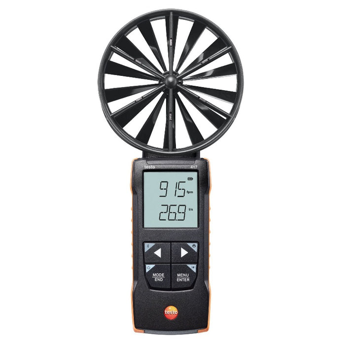 Testo 417 Digital 100mm Vane Anemometer With App Connection - Anaum Corporation