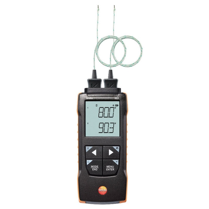 Testo 922 Differential Temperature Measuring Instrument For TC Type K With App Connection - Anaum Corporation