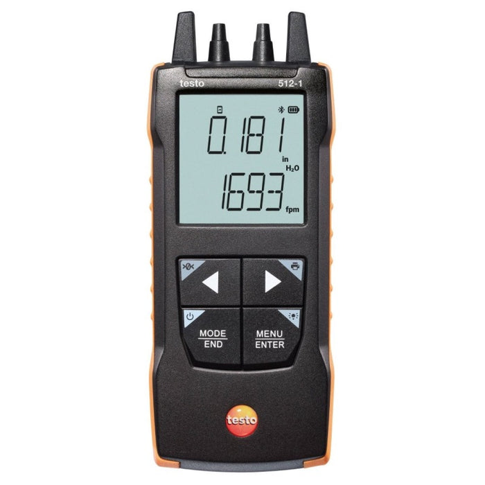 Testo 512-1 Digital Differential Pressure Measuring Instrument With App Connection - Anaum Corporation