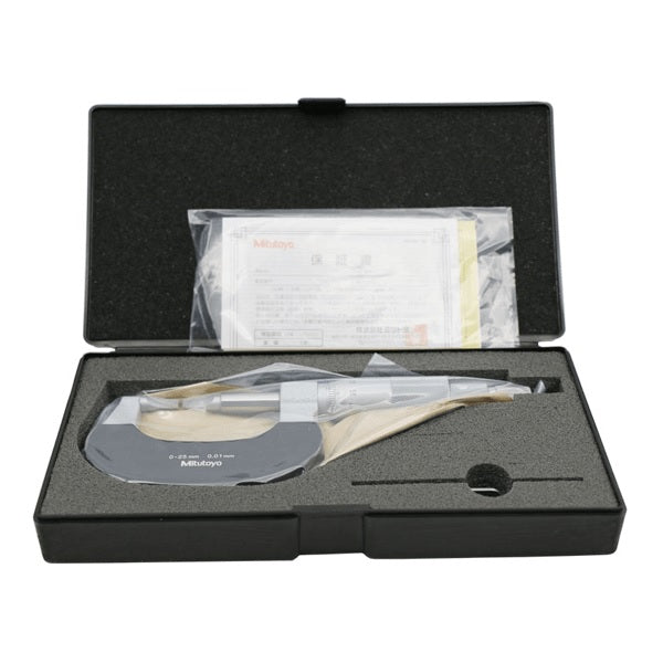 Mitutoyo 122-101-10 Blade Micrometer, Range 0-25mm - Anaum Corporation