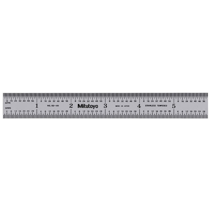 Mitutoyo 182-105 Wide Rigid Rule, Size 6" X 150mm - Anaum Corporation