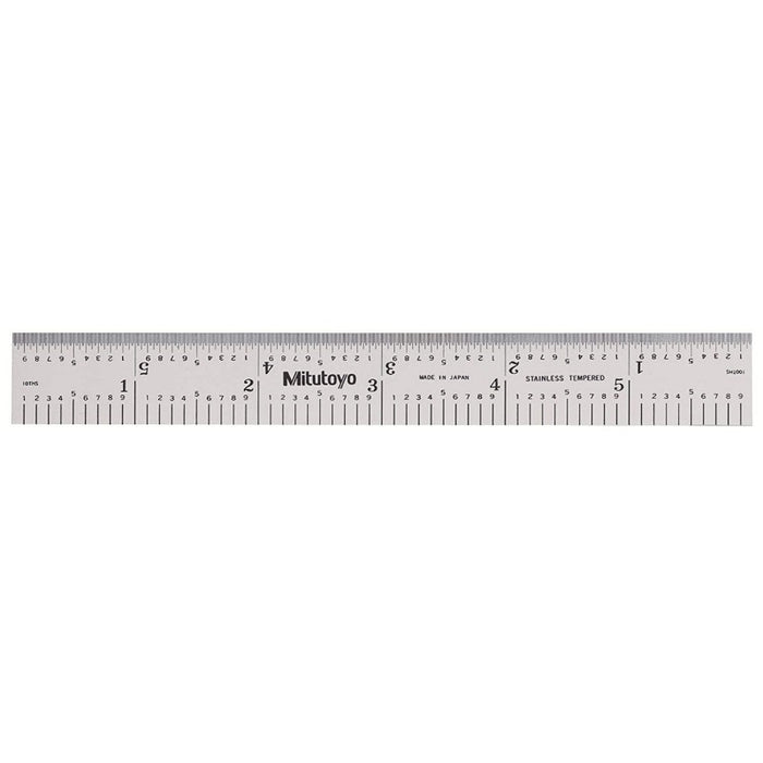 Mitutoyo 182-107 Wide Rigid Rule, Size 6" X 150mm - Anaum Corporation