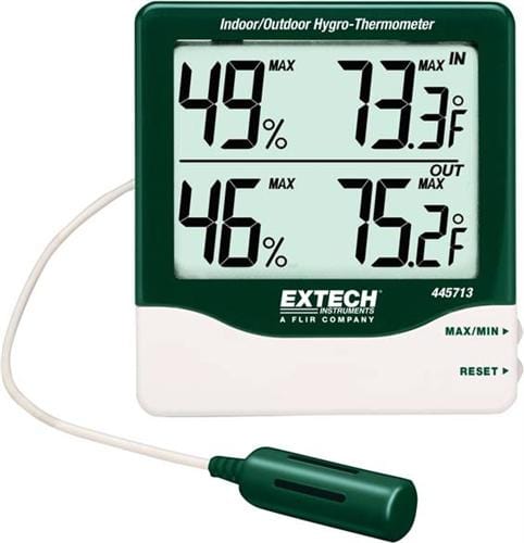 Extech 445713: Big Digit Indoor/Outdoor Hygro-Thermometer - Anaum - Test and Measurement