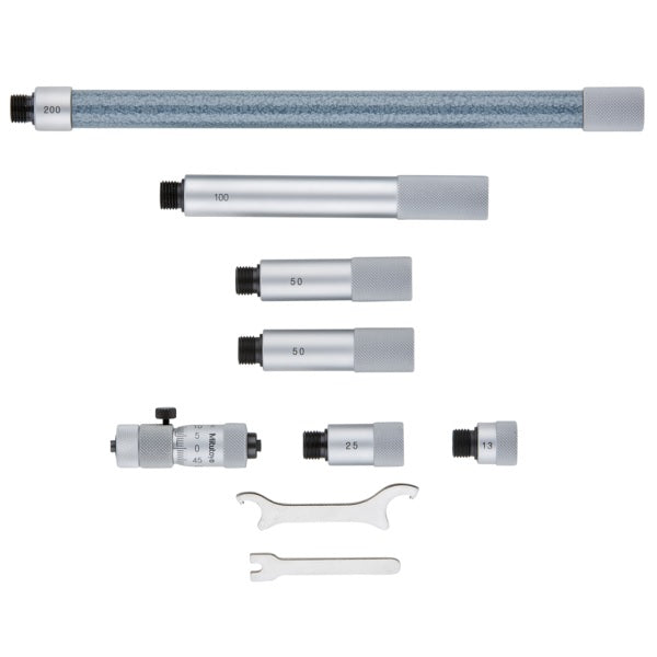 Mitutoyo 137-208 Extension Rod Type Tubular Inside Micrometer, Range 50-500mm