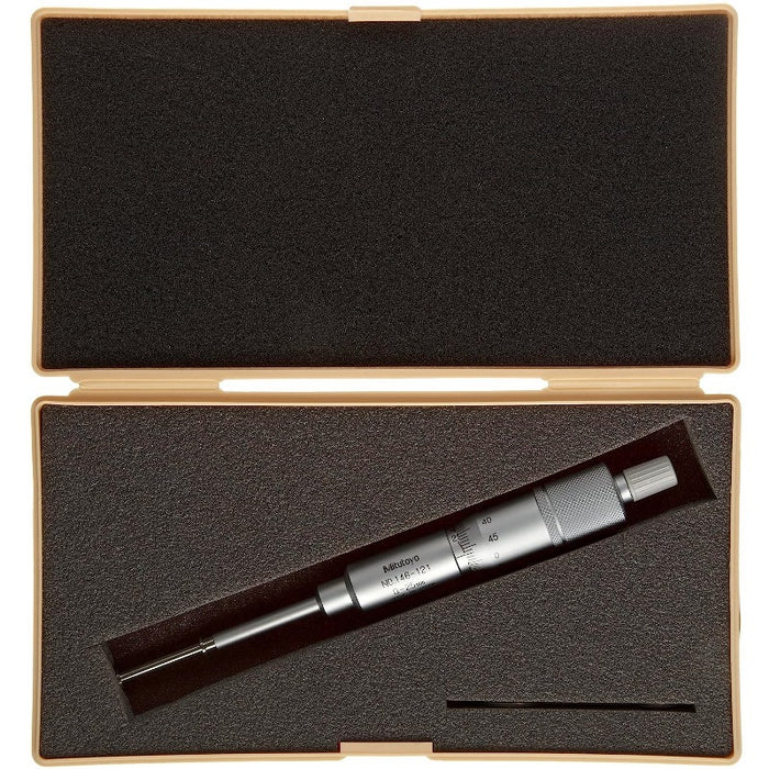 Mitutoyo 146-121 Groove Micrometer With Rotating Spindle, Range Outside: 0-25mm, Inside: 1.6-26.5mm