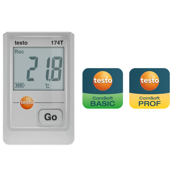 Testo 174 T Mini Temperature Data Logger with USB-C and PC Software