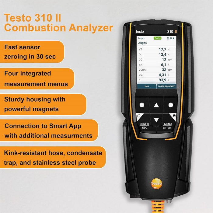 Testo 310 II Flue Gas Analyzer