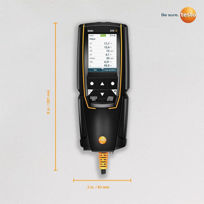 Testo 310 II Flue Gas Analyzer With Printer