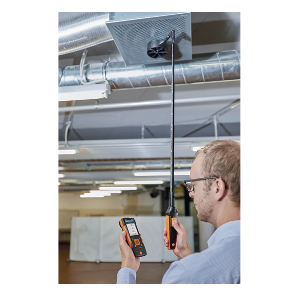 Testo 440 dP Air Velocity and IAQ Measuring Instrument with differential pressure sensor and digital vane probe, ø 3.9" - Anaum Corporation