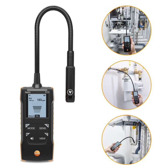 Testo 513 Gas Leak Detector with Flexible Probe