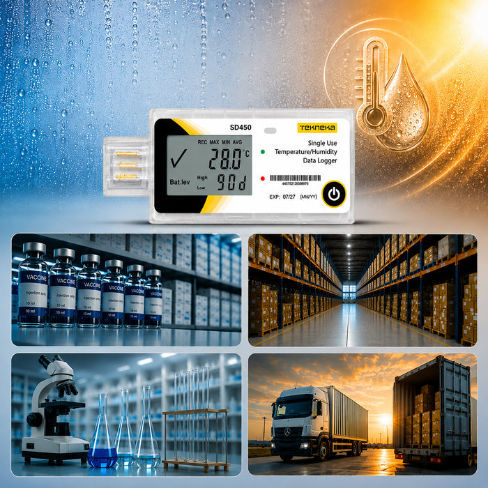 Tekneka SD450 Single Use Temp/Humidity Data Logger