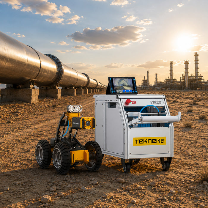 Tekneka VSR300 Pipe Inspection Video Scope Robot, 300 Meter Cable Length