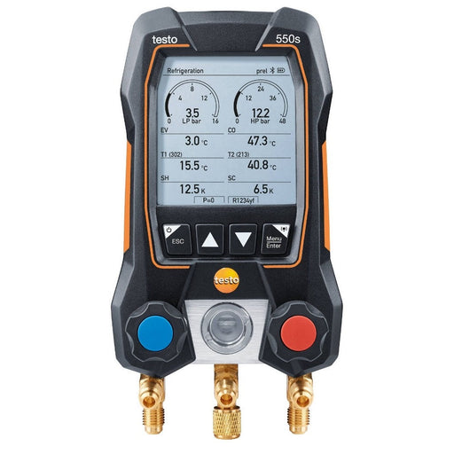 Testo 550s Smart Digital Manifold with Bluetooth and 2-way valve block - anaum.ca