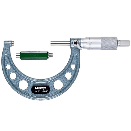 Mitutoyo 103-179 : Outside Micrometer with Ratchet Stop, Range 2-3 inch - anaum.ca