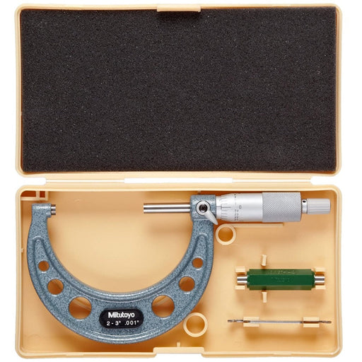 Mitutoyo 103-179 : Outside Micrometer with Ratchet Stop, Range 2-3 inch - anaum.ca