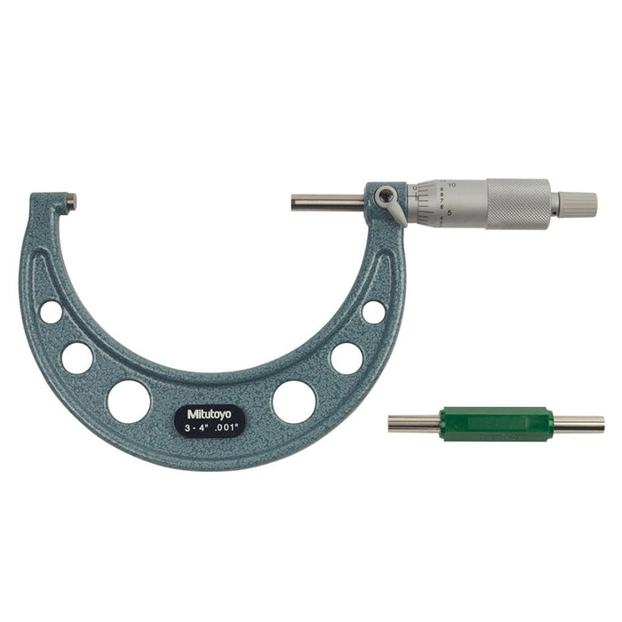 Mitutoyo 103-180 : Outside Micrometer with Ratchet Stop, Range 3-4 inch - anaum.ca