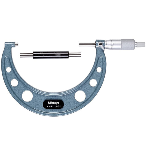 Mitutoyo 103-181 : Outside Micrometer with Ratchet Stop, Range 4-5 inch - anaum.ca