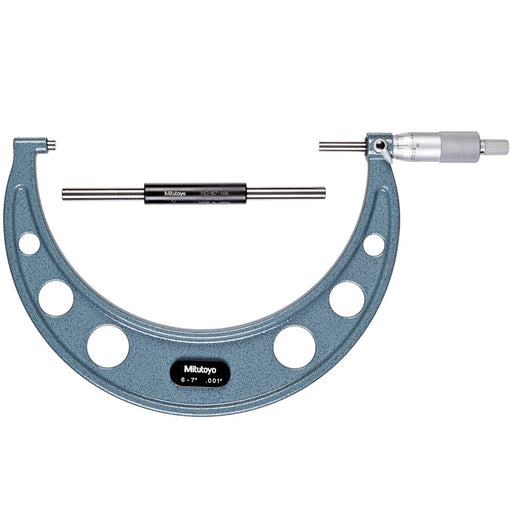 Mitutoyo 103-183 : Outside Micrometer with Ratchet Stop, Range 6-7 inch - anaum.ca