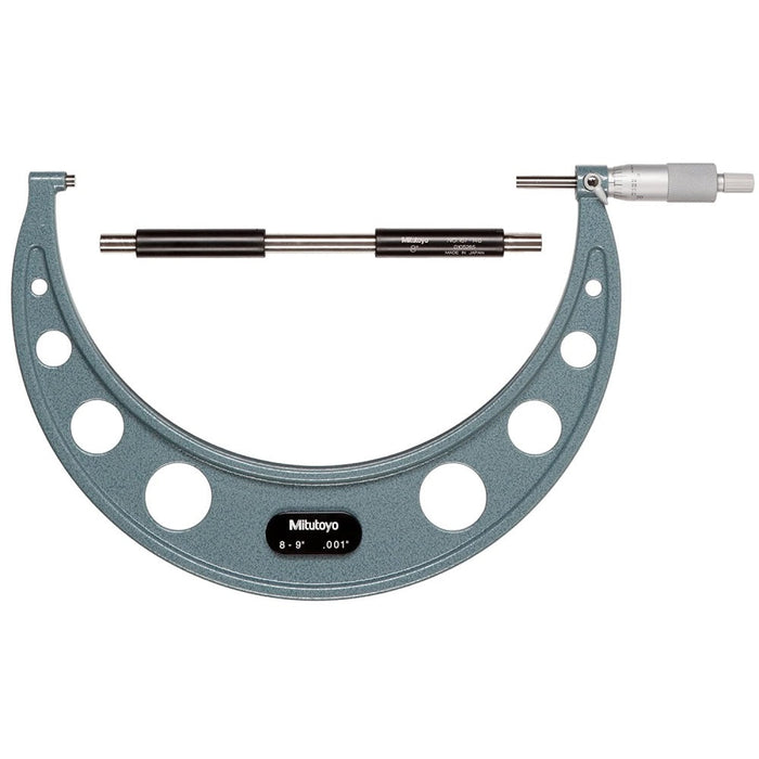 Mitutoyo 103-185 : Outside Micrometer with Ratchet Stop, Range 8-9 inch - anaum.ca