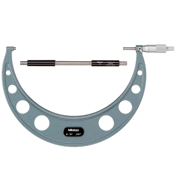 Mitutoyo 103-186 : Outside Micrometer with Ratchet Stop, Range 9-10 inch - anaum.ca