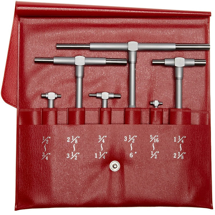 Mitutoyo 155-903 Telescoping Gage, 6 Piece Set, Range 0.313-6"