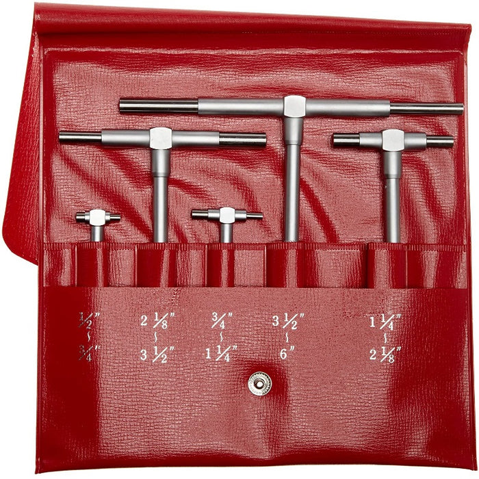 Mitutoyo 155-904 Telescoping Gage, 5 Piece Set, Range 0.5-6"