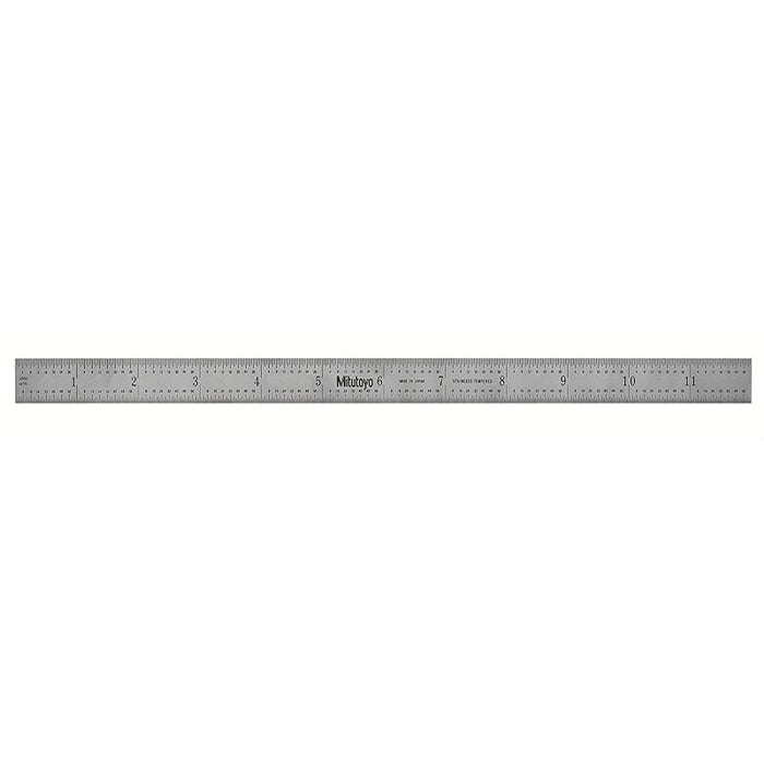 Mitutoyo 182-125 Wide Rigid Rule, Size 12" X 300mm