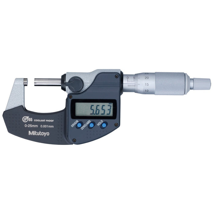 Mitutoyo 293-240-30 : Digimatic Micrometer 0-25mm IP65 Ratchet Stop-No SPC - anaum.ca