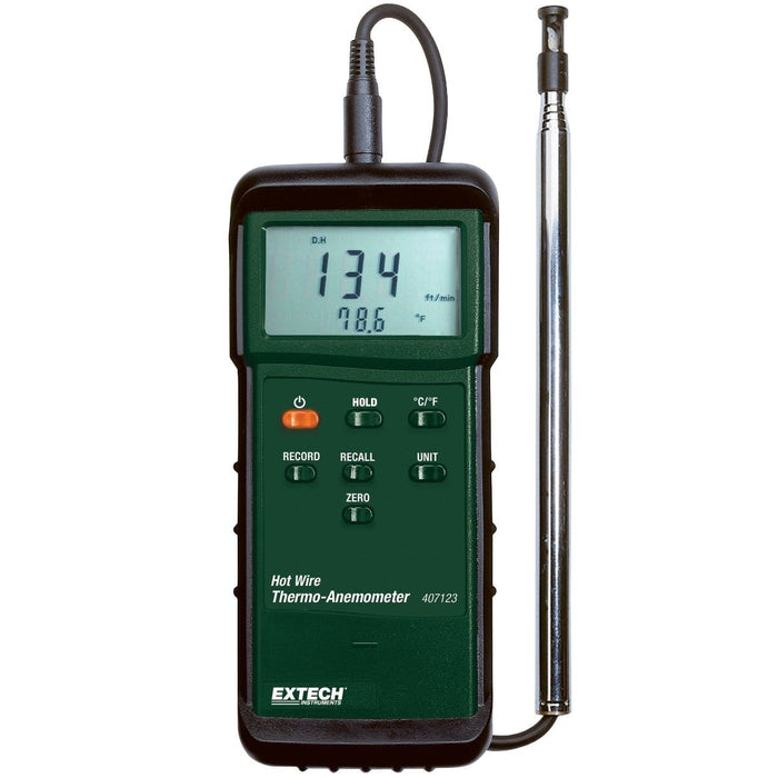 Extech 407123 : Heavy Duty Hot Wire Thermo-Anemometer - Anaum - Test and Measurement