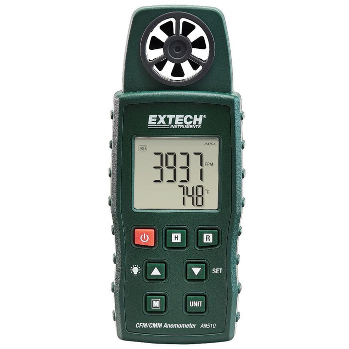 Extech AN510: CMM/CFM Anemometer + Type K - Anaum - Test and Measurement