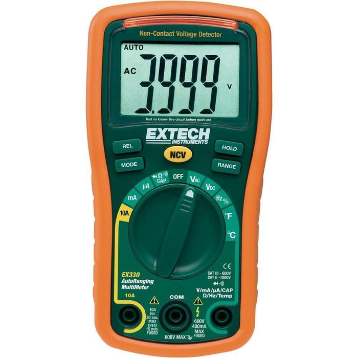 Extech EX330: 12 Function Mini MultiMeter + Non-Contact Voltage Detector - anaum.ca