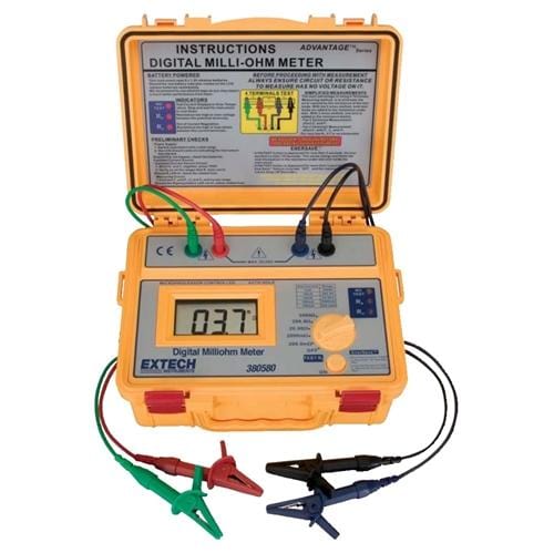 Extech 380580: Battery Powered Milliohm Meter - Anaum - Test and Measurement